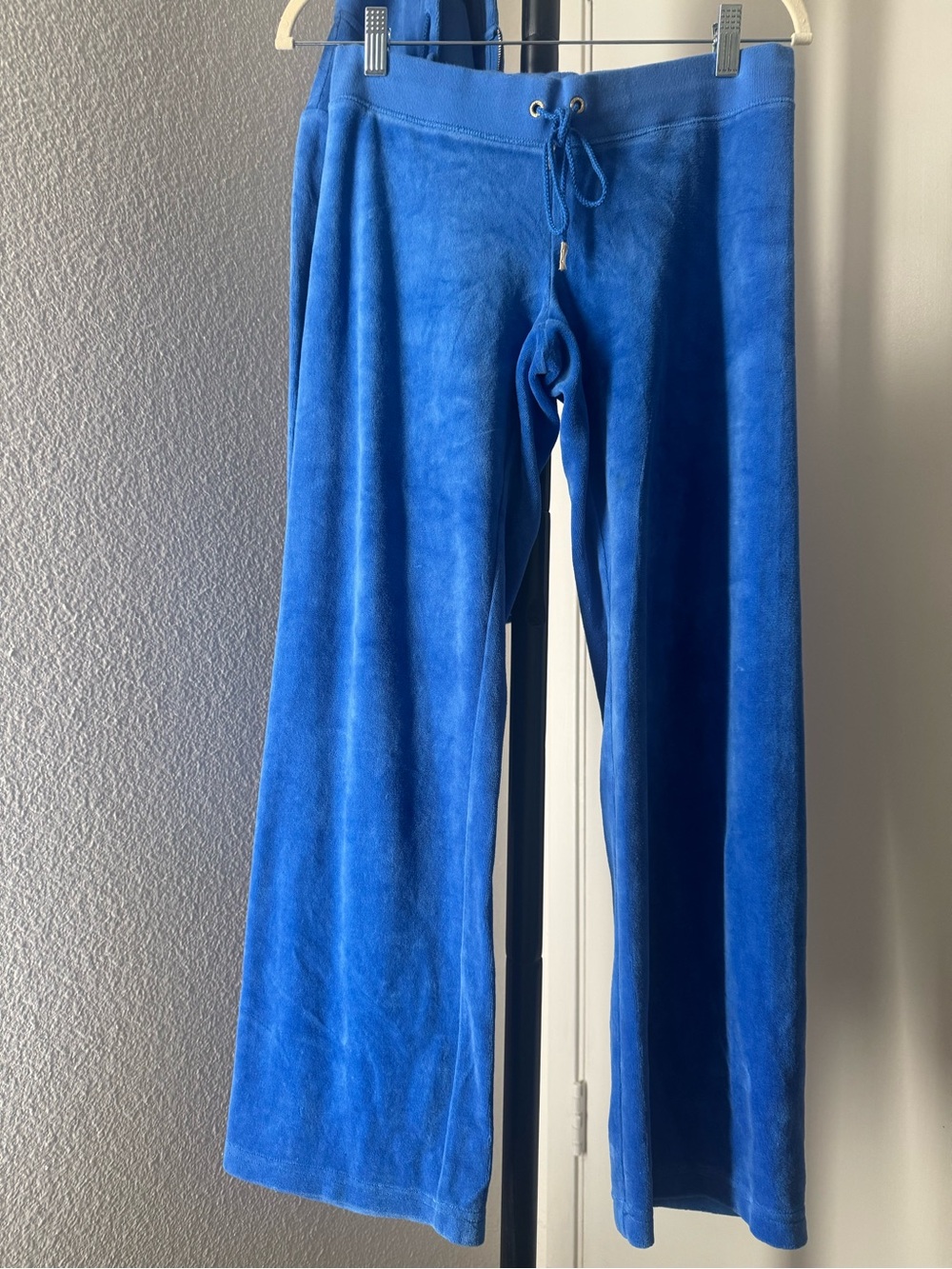 Vintage 2YK JUICY COUTURE Royal Blue Velour Zip Hoodie & Pants Tracksuit XS - Picture 4 of 6